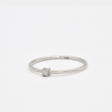 Real Diamond Ring - Solid 14k White Gold Ring  - Diamond Promise Ring