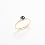 Certified Blue Diamond Gold Ring - Solitaire Blue Diamond Ring - Real Solid 14k Gold