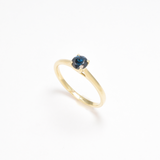 Certified Blue Diamond Gold Ring - Solitaire Blue Diamond Ring - Real Solid 14k Gold