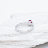 Genuine Ruby Ring - 18k Solid Gold Ring - Certified Ruby Gold Ring