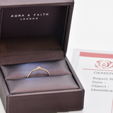 Certified Natural Diamond Ring - Solid 14k Gold Ring - Real Dainty Diamond Ring