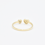 Certified Diamond Heart Ring - Real 14k Gold Diamond Ring - Dainty Heart Ring