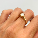 Certified Diamond Engagement Ring - 1 Carat Diamond Ring - Solid Gold Diamond Ring