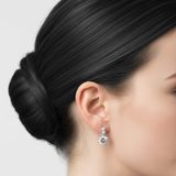 Sparkly Diamond Earrings - Drop Diamond Earrings - Elegant Vintage Earrings