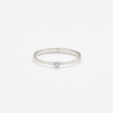 Certified Diamond Solitaire Ring - Real Solid 14k White Gold Ring - Dainty Diamond Gold Ring