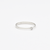 Certified Diamond Solitaire Ring - Real Solid 14k White Gold Ring - Dainty Diamond Gold Ring