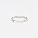 Certified Diamond Solitaire Ring - Real Solid 14k White Gold Ring - Dainty Diamond Gold Ring