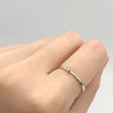 Certified Diamond Solitaire Ring - Real Solid 14k White Gold Ring - Dainty Diamond Gold Ring