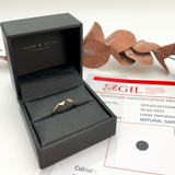 Certified Natural Sapphire Ring - Solid 14k Rose Gold Open Ring - Genuine Sapphire Heart Ring