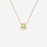 Genuine Emerald Necklace - Solid 14k Gold Necklace - Dainty Real Emerald Necklace