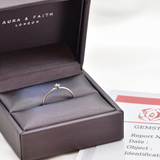 Certified Diamond Solitaire Ring - Real Solid 14k White Gold Ring - Dainty Diamond Gold Ring