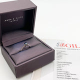 Genuine Blue Diamond Ring - Solid White Gold Ring - Solitaire Diamond Ring