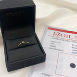 Dainty Sapphire Gold Ring - Solid 14k Gold Ring - Certified Sapphire Ring