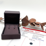 Dainty Certified Sapphire Studs - Solid 14k Rose Gold Earrings - Pink Solid Gold Earrings