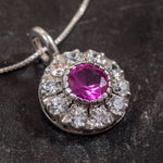 Alexandrite pendant with halo design for June birthday gift inspiration