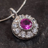 Alexandrite pendant with halo design for June birthday gift inspiration