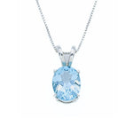 Natural Blue Topaz pendant with radiant sparkle for timeless elegance