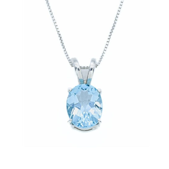 Natural Blue Topaz pendant with radiant sparkle for timeless elegance
