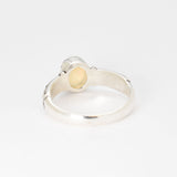 Opal Ring, Natural Opal, October Birthstone, Opal Boho Ring, White Tribal Ring, Fire Opal Ring, Real Opal Ring, Silver Ring, Ethiopian Opal
