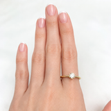Certified Genuine Diamond Ring - Natural Diamond Engagement Ring - Real Solid 14k Gold Ring