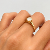 Certified Diamond Engagement Ring - 1 Carat Diamond Ring - Solid Gold Diamond Ring