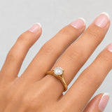 Certified Diamond Engagement Ring - 1 Carat Diamond Ring - Solid Gold Diamond Ring