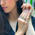 Amethyst, Citrine, and Topaz ring for bold yet elegant styling