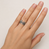 Sterling Silver Crown Ring, Gothic Royal Crown Band, Handmade Statement Jewellery