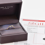 Certified Real Sapphire Gold Ring - Solid 14k Real Gold Sapphire Ring - Dainty Open Heart Real Gold Ring