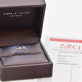Certified Real Diamond Open Heart Ring - Real 14k Gold Diamond Ring - Dainty Brilliant Solid Gold Ring