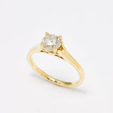 Certified Diamond Engagement Ring - 1 Carat Diamond Ring - Solid Gold Diamond Ring