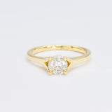 Certified Diamond Engagement Ring - 1 Carat Diamond Ring - Solid Gold Diamond Ring
