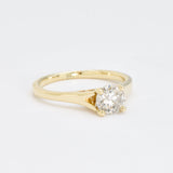Certified Diamond Engagement Ring - 1 Carat Diamond Ring - Solid Gold Diamond Ring