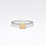 Genuine Fire Opal Gold Ring - Solid 14k Gold Opal Ring - Certified Opal Ring
