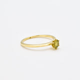 Real Diamond Gold Ring - Certified Yellow Diamond Ring - Real Solid 14k Gold Ring