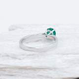 Certified Emerald Ring - 18k Solid Gold Ring - Real Emerald Engagement Ring