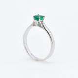 Certified Emerald Ring - 18k Solid Gold Ring - Real Emerald Engagement Ring