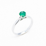 Certified Emerald Ring - 18k Solid Gold Ring - Real Emerald Engagement Ring