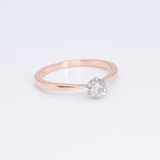 Diamond Engagement Ring - Solid Rose Gold Ring - Gold Diamond Ring