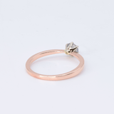 Diamond Engagement Ring - Solid Rose Gold Ring - Gold Diamond Ring