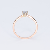 Diamond Engagement Ring - Solid Rose Gold Ring - Gold Diamond Ring