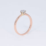 Diamond Engagement Ring - Solid Rose Gold Ring - Gold Diamond Ring