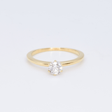 Genuine Diamond Ring - Diamond Engagement Ring - Classy Solid Gold Ring