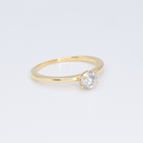Genuine Diamond Ring - Diamond Engagement Ring - Classy Solid Gold Ring
