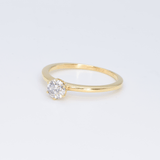 Genuine Diamond Ring - Diamond Engagement Ring - Classy Solid Gold Ring