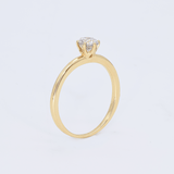 Genuine Diamond Ring - Diamond Engagement Ring - Classy Solid Gold Ring