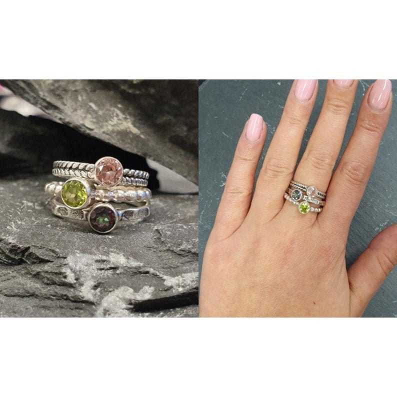 Opal Ring in sterling silver with a hammered textured band and bezel set white opal that shows flashes of fire colors. Opal is linked to creativity, inspiration and emotional balance, making it a meaningful October birthstone gift. A perfect present for birthdays, anniversaries or promise rings. Suitable for daily wear, weddings, parties and special occasions.