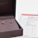 Real Ruby Studs - 14k Rose Gold Earrings - Dainty Flower Earrings