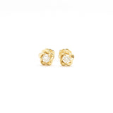 CERTIFIED Real Diamond Earrings – Solid 14k Gold Earrings – Dainty Diamond Flower Earrings