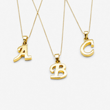 Gold Letter Pendant - Initial Letter Charm - Personalized Letter Necklace
